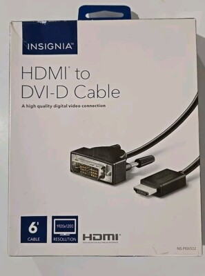 HDMI to DVI-D Cable Male/Male HD 1080p HDTV 6 FT  NEW SEALED