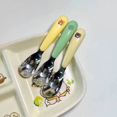 Children 304 Stainless Steel Ingot Spoon Baby Food Grade Tableware Eating Sp _cn