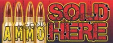 2'X5' AMMO SOLD HERE BANNER Outdoor Indoor Signs Bullets Ammunition Guns Range