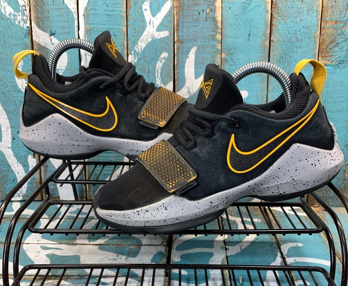 Nike PG 1 GS (Paul George) Black / Gold Wolf-Grey Sz3.5Y eBay