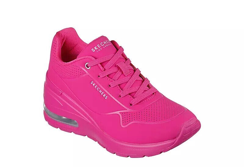 skechers million air up there wedge heel trainers