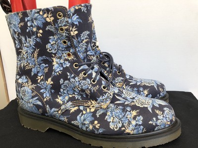 blue flower doc martens