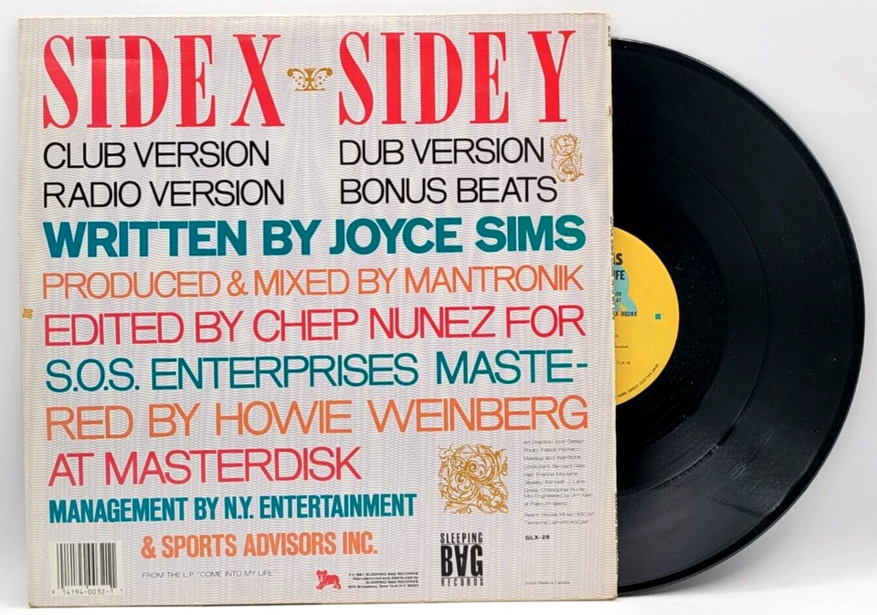 JOYCE SIMS - COME INTO MY LIFE - SOUL MAXI SINGLE SLEEPING BAG RECORDS - Image 2 of 2