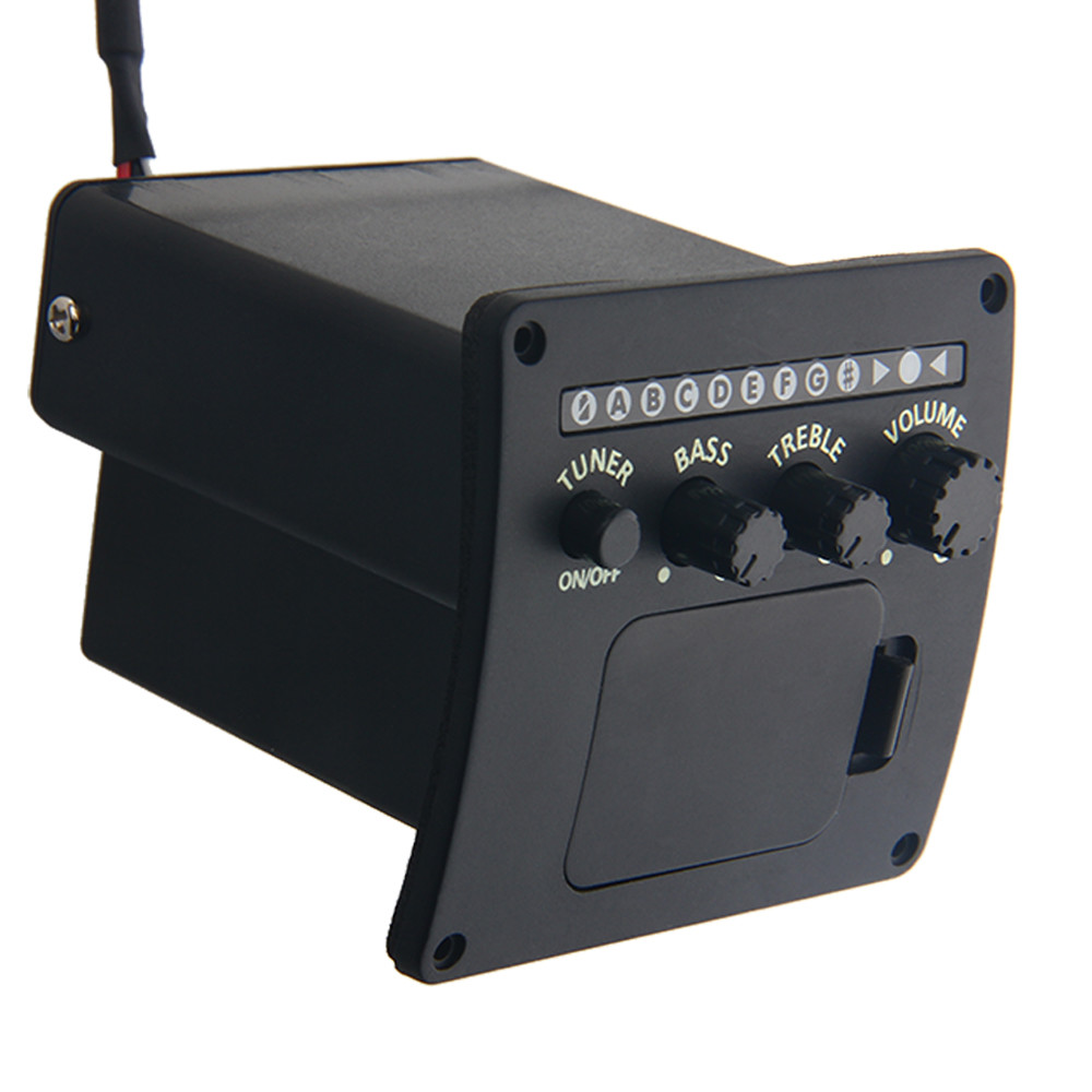 Black 3 Band Acoustic Guitar EQ Equalizer Set Preamp Pickup Piezo eBay