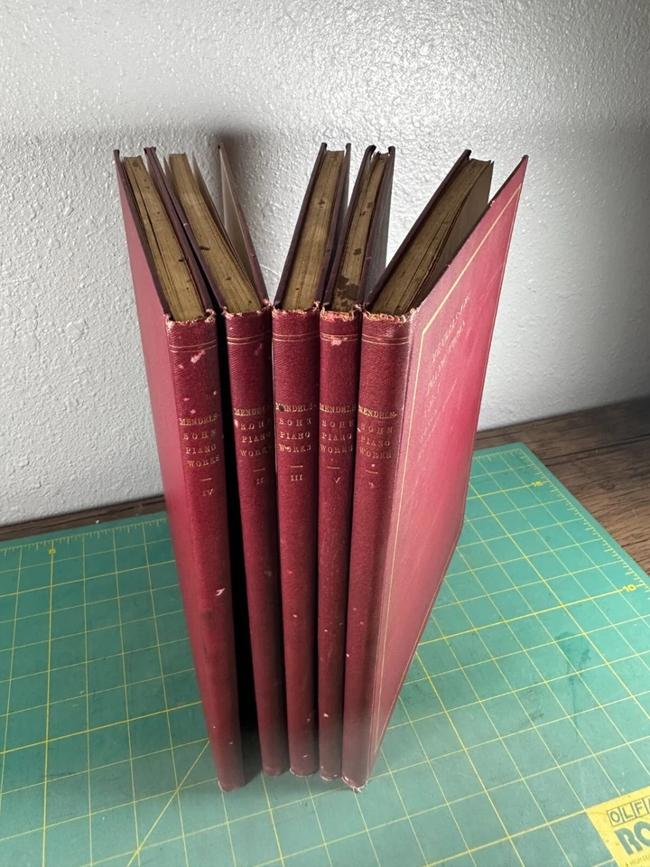Rare antique Mendelssohn: Songs Without Words for piano lieder ohne worte set - Image 4 of 4