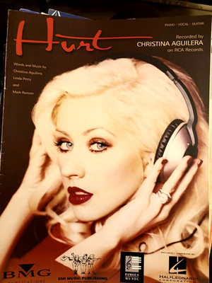 Hurt by Christina Aguilera Vintage Sheet Music Single