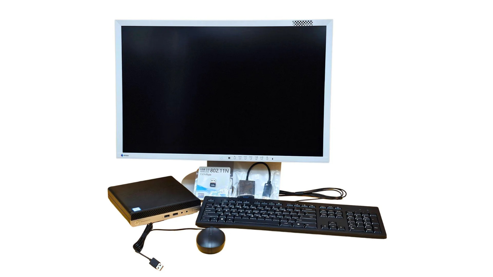 Postazione Completa Monitor EIZO 24" + Mini PC HP 400 G3 I5 8GB 256GB Win 11 Pro