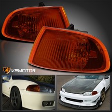 Fits 1992-1995 Honda Civic 23dr Ambersmoke Signal Corner Lights Leftright Fits 1992-1995 Honda Civic 23dr Ambersmoke Signal Corner Lights Leftright