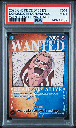 Donquixote Doflamingo (Wanted Poster) graded PSA 9 for sale on eBay