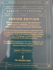 League Of The Lexicon Junior Edition 500 Questions Expansion Pack For Main Game