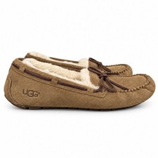 UGG Dakota 5612 Moccasin Slippers Womens 8 Chestnut Suede Sheepskin Brown Shoes
