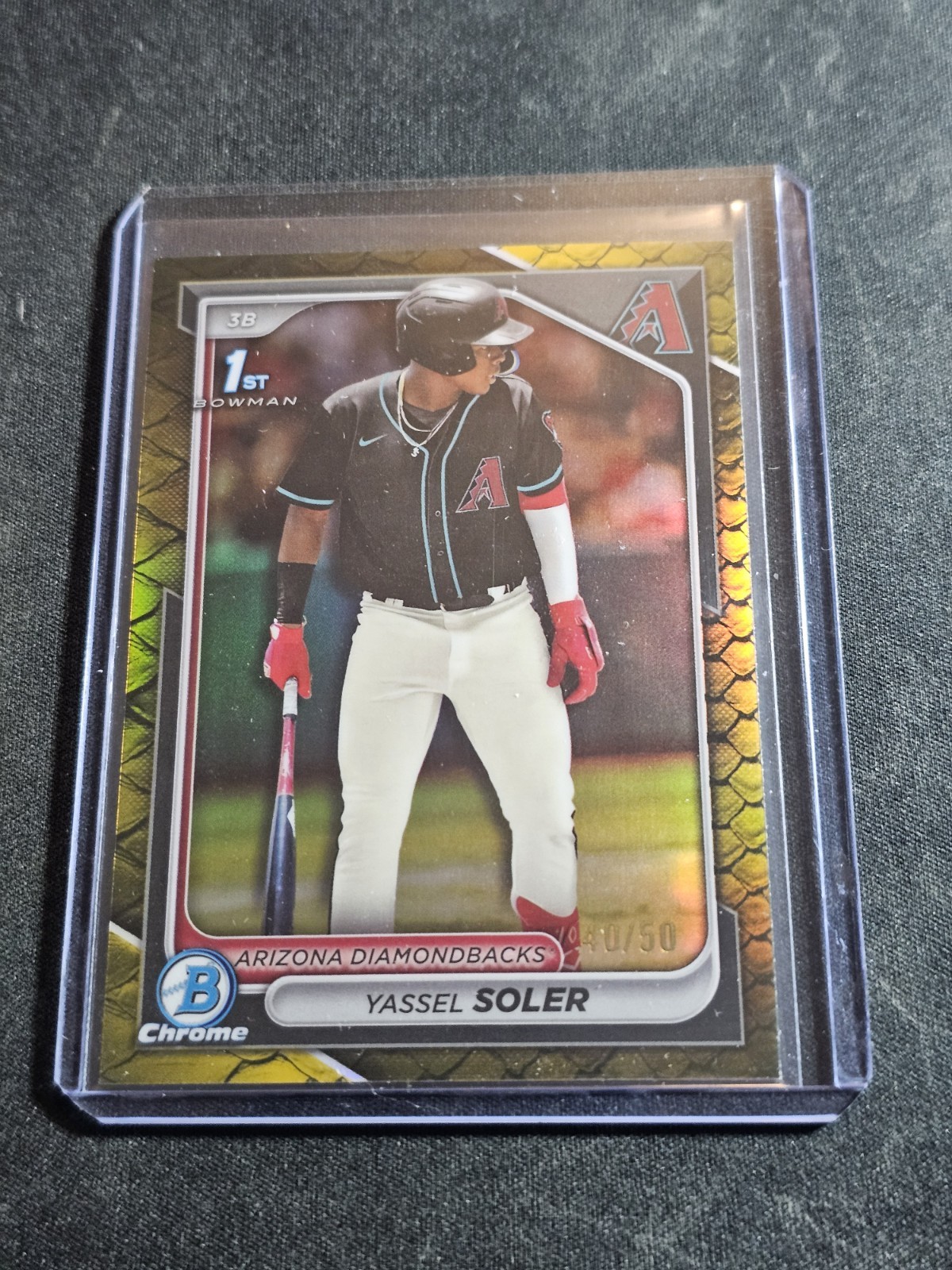 2024 Bowman Chrome Gold Reptilian Refractors #BCP174 Yassel Soler #/50