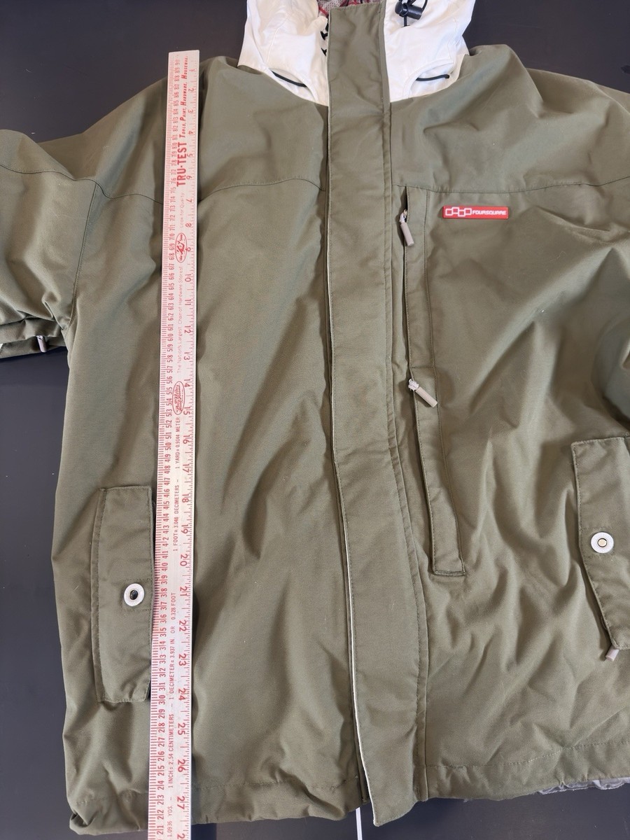 Foursquare FSQ Snowboard Jacket Mens Large 2 in 1 Ski Coat Tech