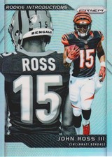 2017 Panini Prizm Football Card Rookie Introductions Prizms #20 John Ross III. rookie card picture