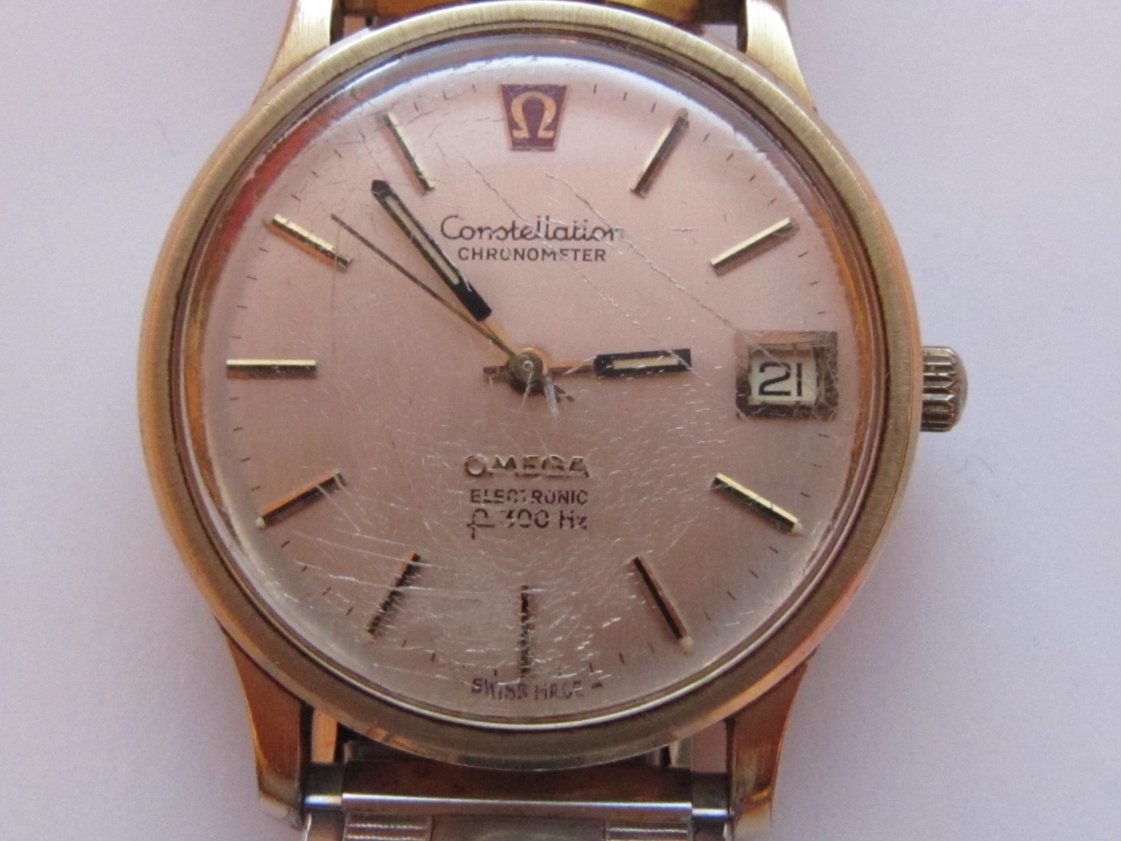 Vintage Omega Constellation Electronic f300Hz Chronometer Watch~"AS IS"