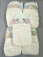 Lote de 5 pañales Pampers de colección años 90 talla 2 estampados de animales cinta trasera de plástico utilería renacida