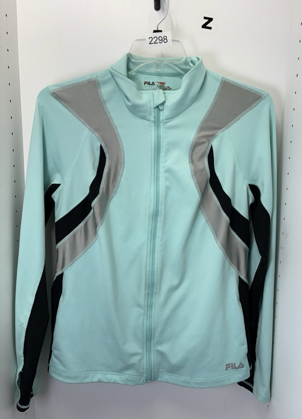 Giacca da corsa Fila Sport manica lunga blu acqua taglia XL