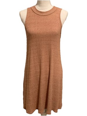 Francesca s Blu Pepper Rust Sleeveless Dress w/ Leopard Tie NWT NEW Small Summer