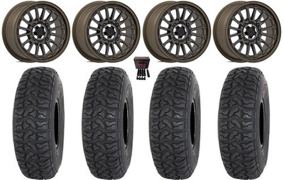 Valor V14 15'' Wheels Root Beer 32'' Chicane LT Tires Can-Am Maverick X3