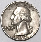 1958-D Washington Quarter - 90% Silver - Extra Fine - #0723EA