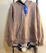 Blue Label Crest Bridge Hem Check Hoodie