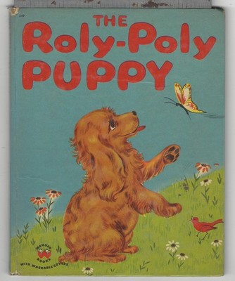 The Roly Poly Puppy by Barbara S Bates 1950 Wonder Book Illust. Berthold