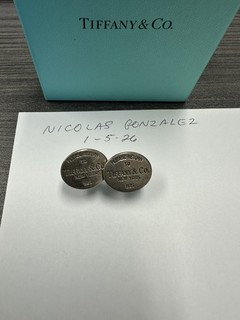 Tiffany & Co. .925 Sterling Silver Oval Cufflinks. Great Cond.