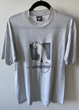 Vintage White Wolf Shirt Extra Large XL Single Stitch Screen Stars Best USA