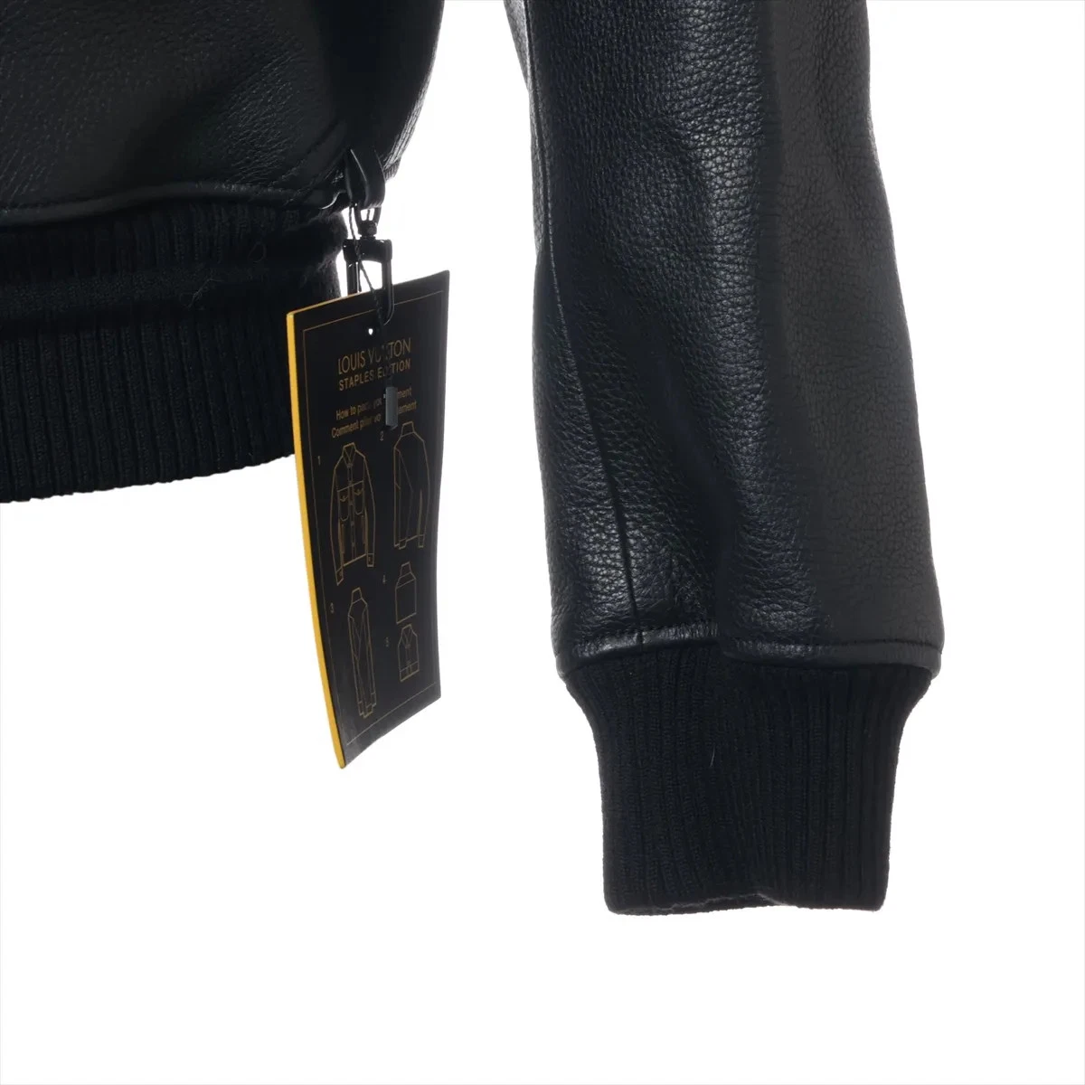 LOUIS VUITTON（LV） Louis Vuitton 22SS Giacca Pelle di Cervo 46 Uomo Nero RM221Q STAPLES EDIO