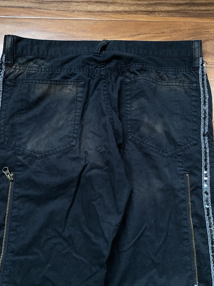 PPFM Pants Men's Size 32 Black with Bleached Details Sequon Straight Leg Pants - Image 4 of 4