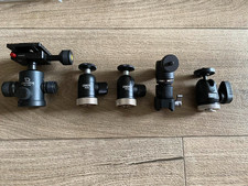 5pc Camera Ball Head Lot Giottos MH1302 MX-20 Manfrotto 492LCD Vello