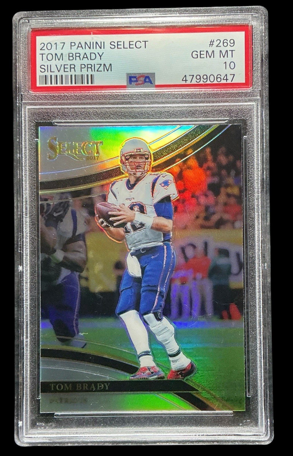 Tom Brady #269 Football Cards 2017 Panini Select trading card — raw and PSA graded price guide