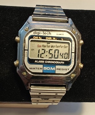 Vintage Digitaluhr ''digi-tech Alarm Chronograph'' 80er Jahre