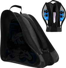 Unisex Ice Skate Bag with Adjustable Shoulder Strap - Breathable Oxford Cloth Sk
