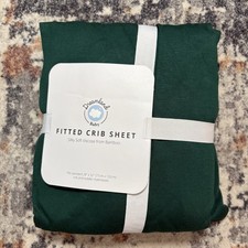 Dreamland Baby Bamboo Fitted Crib Sheets - Forest Green 28  x 52  