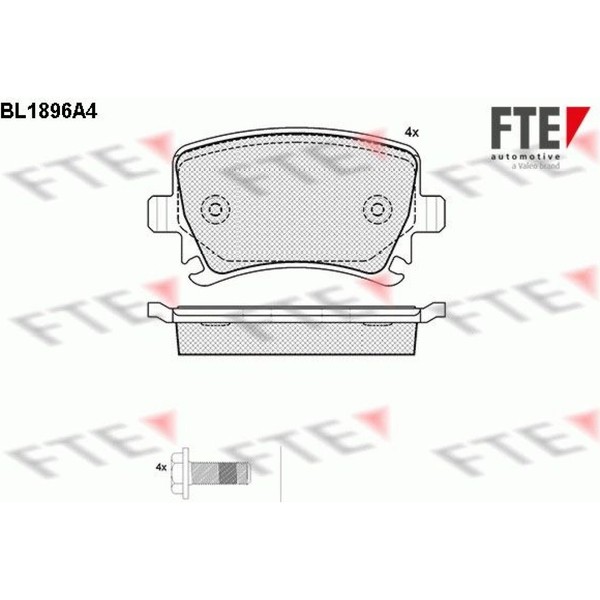 FTE 9010484 Bremsbelagsatz FüR VW Audi Seat Skoda Golf Passat Touran Caddy EOS-image