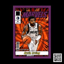 2023-24 Donruss #6 Kyrie Irving Net Marvels Purple Press Proof