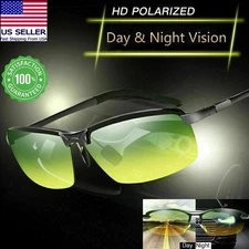 Tac HD+ Polarized Day&Night Vision glasses Men Women Driving Aviator sunglasses