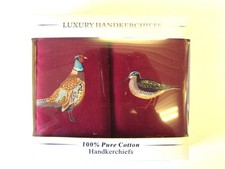 Gamebird Luxus 100 % Baumwolle Taschent&uuml;cher Made in UK