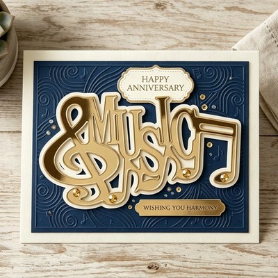 Stanzschablone Music Note Metall Cutting Dies Scrapbooking Album Karte Musik DIY