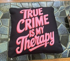 True Crime Is My Therapy Pillow + Insert True Crime Is My Therapy Cushion 38cm