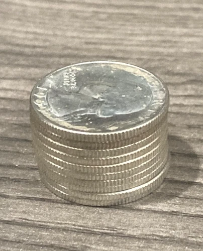 Lot of 10 1955-D Washington Silver Quarters – 90% Silver Coins