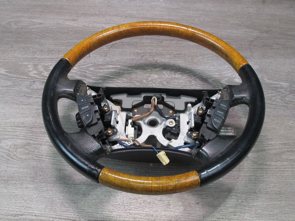 04-06 LEXUS UCF30L LS430 CUERO MADERA DIRECCIÓN CON INTERRUPTORES NEGRO OEM Foto 3 de 4