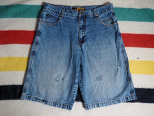 VTG 90s Y2k 2000s CJ Jeans Baggy Wide Skate 38W Blue Denim Jorts Shorts Mens