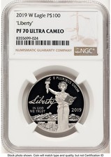2019-W Proof Platinum Eagle 1 oz Brown Label NGC PF70 2352.00 per troy oz