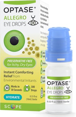 Optase Allegro Eye Drops for Dry Eyes - Lubricating Dry, Red, and... 