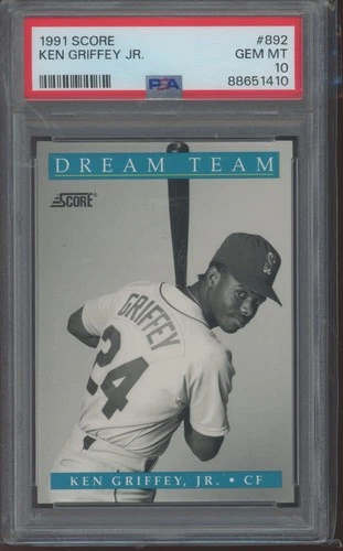 1991 Score Baseball Ken Griffey Jr MARINERS #892 Dream Team PSA 10