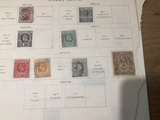 Sierra Leone 1884-1921,6 used stamps on album page, QV 1, KGV 5