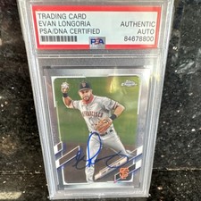 Evan Longoria PSA/DNA Slabbed Signed Card Autographed MLB Giants Topps Chrome