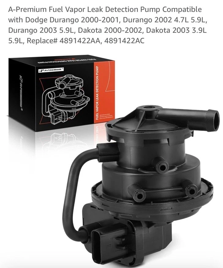 Bomba de detecção de vazamento Dorman Evap para 2000-2003 Dodge Durango 4.7L 5.2L 5.9L zo - Imagem 2 de 4